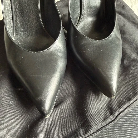 Saint Laurent Black Leather Ankle-Strap Stiletto Pumps - Picture 8 of 8